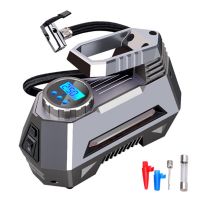 Portable Car Air Compressor Tire Inflator 150 Psi 12V DC Tire Pump With Digital Pressure Gauge Auto Bright Emergency Flashlight