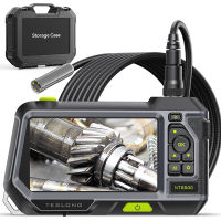 Autofocus Endoscope with 5" Monitor, Teslong NTS500 Auto Focus Industrial Borescope Inspection Camera-Always Best Depth of Field-with 9.8FT Gooseneck Probe, 5-Inch IPS LCD Screen, LED Lights &amp; Case