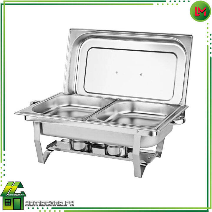 HOMECARE PH.Double Grid Food Warmer Chafer Buffet Chafing Dish for ho