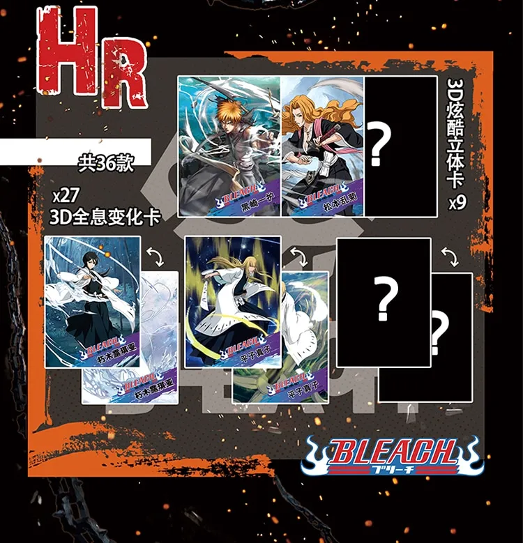 2023 New Bleach Cards Booster Box Thousand-year Blood War Tcg Anime SZR,  JCR, EXR, SXR, SLR, LSP Rare Card Japanese Anime Cartas - AliExpress