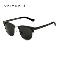 VEITHDIA 6690 แว่นกันแดด แว่นตาโพลาไรซ์ สไตล์เรโทร สำหรับผู้ชายและผู้หญิง df