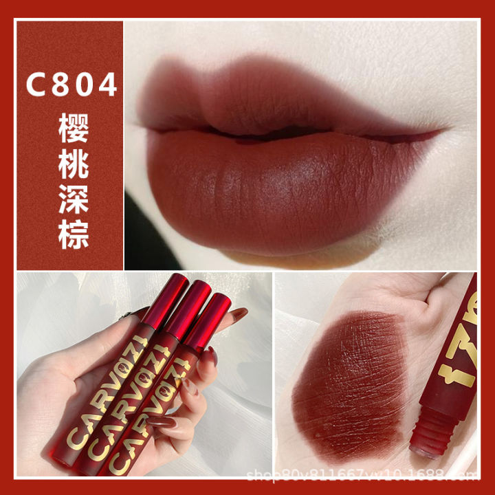 cvz-ริมฝีปากแดงระเรื่อ-carvazi-matte-velvet-matte-lipstick-ด้วย-6-เฉดสี-ชิคๆ-ใช้ได้ทั้งปากและแก้มนะคะ