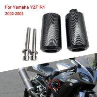 สำหรับยามาฮ่า YZFR1 YZF-R1 YZF R1 2002 2003 02 03อุปกรณ์เสริมของรถจักรยานยนต์สีดำกรอบแถบเลื่อนล้มปกป้องเครื่องยนต์ตกใหม่