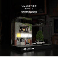 1:64 Fujiwara เต้าหู้ร้านฉาก AE86 รถหัวตายข้อความ D จำลองโลหะผสมรถยนต์รุ่นฝุ่นสว่าง