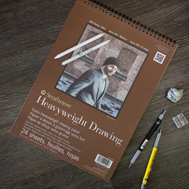 Strathmore 400 Series Heavyweight Drawing Paper Pad 9x12 or 11x14