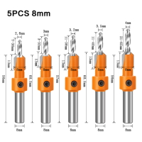 8MMงานไม้ติดตั้งสกรูหัวสว่านไม้Counterbore Drill Taper Holeสว่านงานไม้หน้ากากDIY