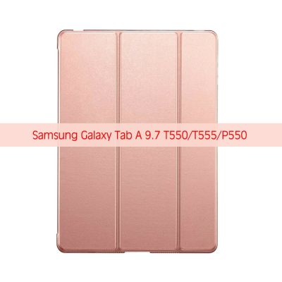 Casing Tablet สำหรับ Samsung Galaxy Tab A 9.7นิ้ว SM-T555 SM-T550 P555 P550 9.7 Funda PC ฝาหลังสมาร์ทหนัง PU ฝาครอบป้องกันแท็บเล็ตการนอนหลับอัตโนมัติ