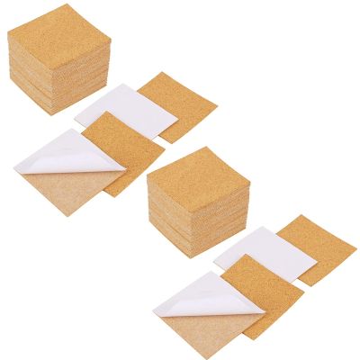 Self-Adhesive Cork Coasters,Cork Mats Cork Backing Sheets for Coasters and DIY Crafts Supplies (80, Square)