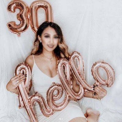 Rose Gold Hello 30 Balloons Set Baby Shower 10/12/15/21/25th 30th Birthday Party Decorations 21 30 40 50 Number Inflatable Balls Balloons