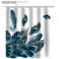 【CW】๑¤✖  Peacock Feather Curtain The  Shower Fabric