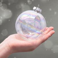 Transparent Pearly Glass Christmas Ball Christmas Decoration Year Tree Gift Home New Decor Ornaments Ball Kids Pendant Chri X5a0