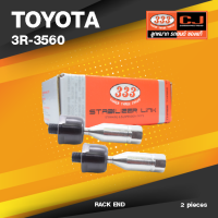 (ประกัน 6 เดือน) ลูกหมากแร๊คซ์ TOYOTA LAND CRUISER / PRADO / HILUX 4RUNNER / TACOMA โตโยต้า แลนด์ครุยเซอร์ / พราโด้ / 3R-3560 / SIZE 18.15 / 20.15 / 132 mm. / ยี่ห้อ 333 (1คู่ 2 ตัว) RACK END (ซ้าย / ขวา)