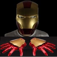 Wholesale 1:1 Iron Man Helmet Gloves Wearable Luminous Model Hand-made cos Props Toy Children Gift