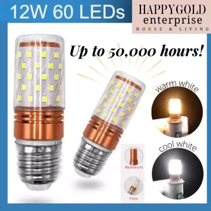 𝓗𝓖 12W watts Tricolor LED Bulb E27 E14 Socket LED Corn Bulb Color