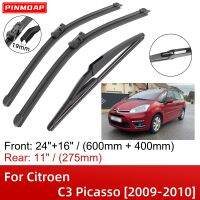 สำหรับ Citroen C3 Picasso 2009-2010 24 "16" 11 "ด้านหน้าด้านหลังใบปัดน้ำฝนแปรงอุปกรณ์ตัด2009 2010