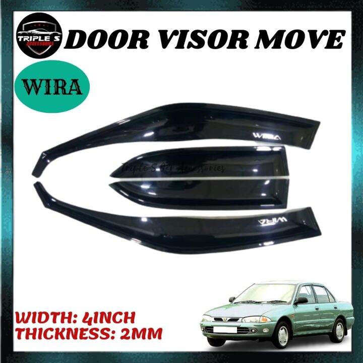 Proton Wira Door Visor Big Move 4 Inch Air Press Sun Visor Protection 4