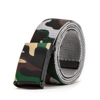 เข็มขัดผู้ชาย เข็มขัด ผู้ชาย ลายทหาร Military Camo US Army Style Webbing Camouflage Automatic Canvas Trouser Belt - Gray yuanyuan