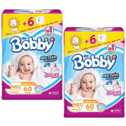 Miếng Lót Bobby Newborn 2 - 60 miếng cho bé 1 tháng tuổi +kèm 6 miếng tã