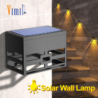 Vimite Solar Wall Light Outdoor lighting IP54 Waterproof Garden Stairs Fence Steps Decoration Light