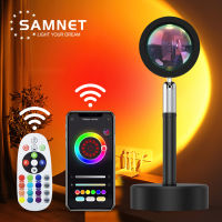 Sunset Projection Night Lights Live Broadcast Background Like Galaxy Projector Atmosphere Rainbow Lamp Decoration For Bedroom