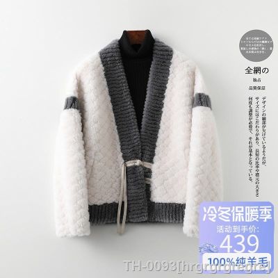 ☾✽☸ hrgrgrgregre Particle casaco curto para mulheres lã de cordeiro composto Haining Fur Novo 2023