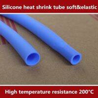 High Temperature 200C 1.7:1 Blue Flexible Soft Silicone Tubo termoretrctil Heat Shrink Tubing Diameter 2mm-12mm Thick Wall 2500V Cable Management