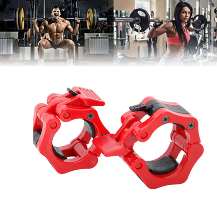 Weight Bar Clamps 1 Pair Gym Supplies Barbell Attachmen Weightlifting Tool Weight Lifting Clamp