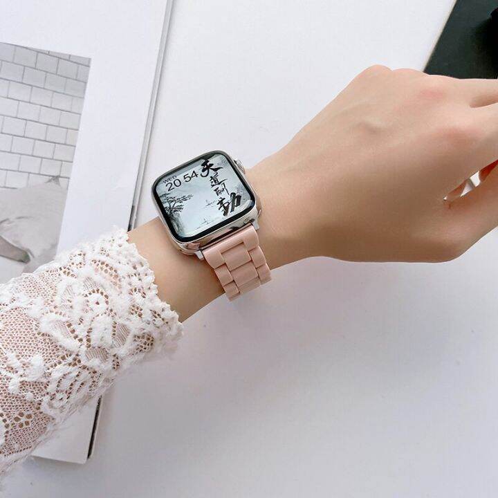 resin-watch-strap-for-apple-watch-bracelet-series-8-49mm-7-6-5-4-42mm-38mm-correa-candy-for-iwatch-band-3-2-44mm-40mm-41mm-45mm-straps