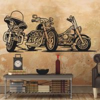 3Pcs Motorbike Scooter Harl ey David son Wall Sticker Playroom Kids Room Motorcycle Motor Autobike Wall Decal Boyroom VInyl Dec