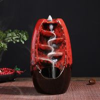 Right and Left Backflow Incense Burner Line Incense Insert Ceramic Monk Maitreya Buddha Aromatherapy Furnace