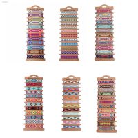 ✈ 12pcs/lot Handmade Bohemia Couple Friends Bracelets For Women Men Boho Adjustable Bangles Pulsera Jewelry Girl Boy Kid Gift New