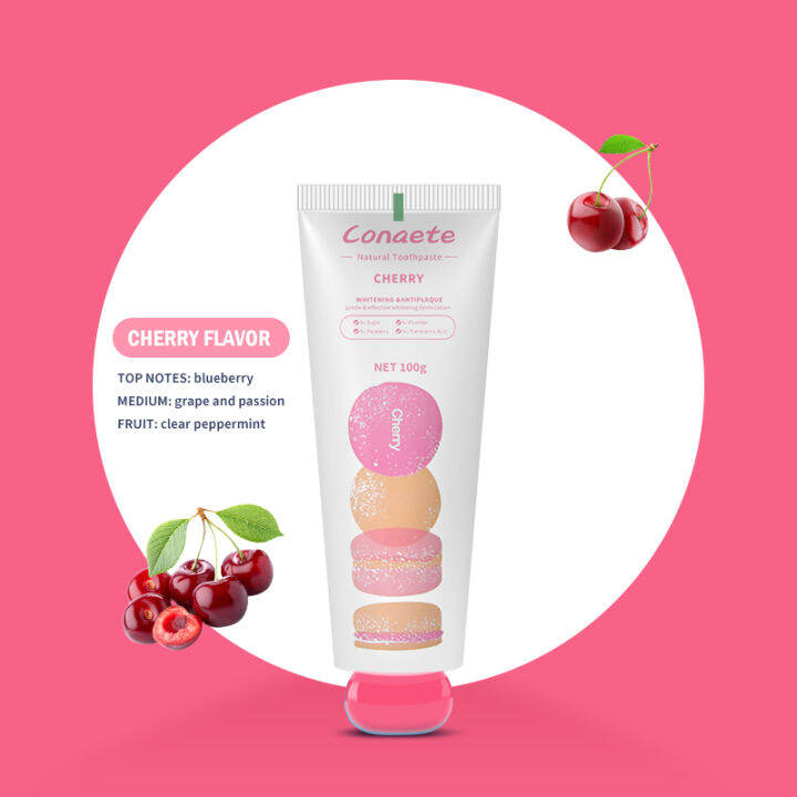 Makaron toothpaste Cherry/blueberry taste whitening tooth Fresh and