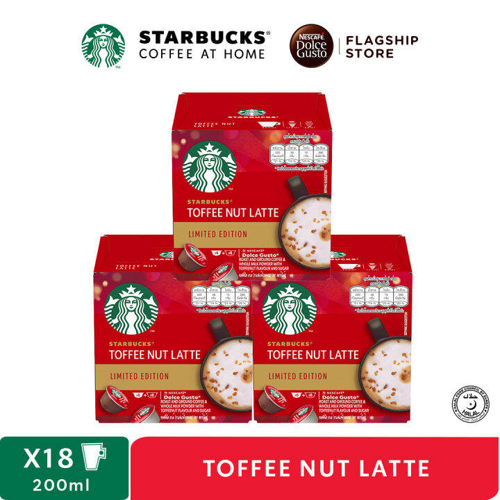 [Pack of 3] STARBUCKS Toffee Nut Latte by NESCAFE Dolce Gusto Medium