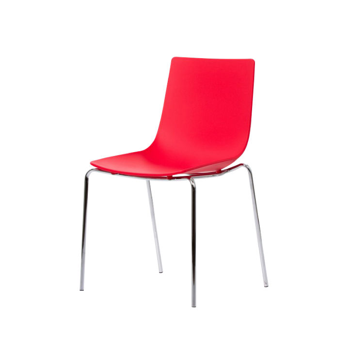 modernform-เก้าอี้อเนกประสงค์-เก้าอี้สัมมนา-เก้าอี้ประชุม-รุ่น-ct390-ขาเหล็ก-สีแดง