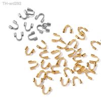 10-30pcs Gold Color Stainless Steel U Shape Wire Protectors Wire Guard Guardian Loops Clasps Fastener for Jewelry Making DIY