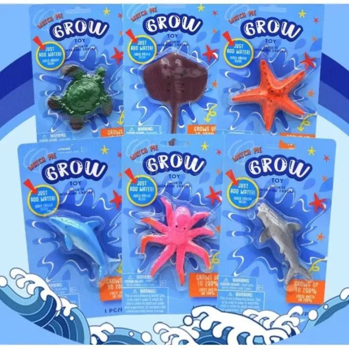 Novel Simulate Marine Animals Sharks Dolphins Octopuses Soak In Water ...