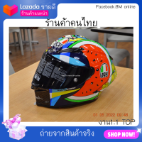 หมวกกันน็อคลายแตงโม agv Pista GPRR Rossi misano 2019 หมวกกันน็อคสีแดงลายแตงโม พิซซ่า หมวกกันน็อคเต็มใบสำหรับรถบิ๊กไบค์ผู้หญิงผู้ชาย agv AGV