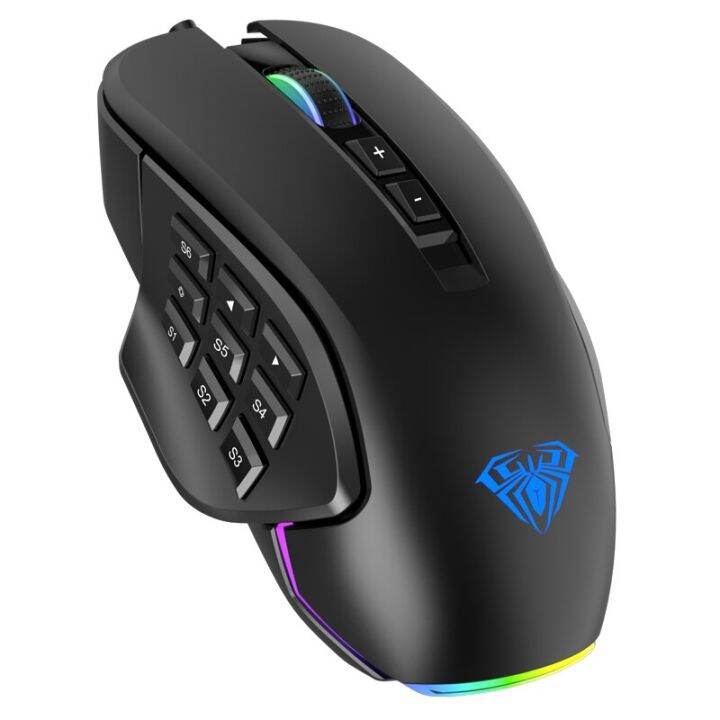 AULA H510 RGB Gaming Mouse 10000 DPI Side Buttons Marco Progrommable