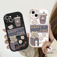 เคส A95 OPPO A78 A58 A15 A17 A57 A17K A16K A76 A5S A3S A96 A54 A55 A94 A15s A74 A1K A31 A7 A12 A16 A33 A36 Reno 8T A9 A5 5 7 8เคสนิ่มชานมหมีการ์ตูน6 4 4F