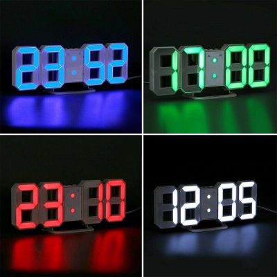 ￼นาฬิกาดิจิตอล แบบตั้งโต๊ะ Modern LED Digita DS-6609 คละสี รุ่น Digital-clock-triangle-DS-6609-00B-Song