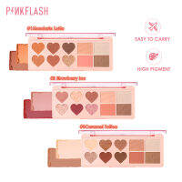 PINKFLASH OhMyLove อายแชโดว์ บลัชออน ไฮไลต์ และคอนทัวร์ 4 in 1 เม็ดสีสูง นุ่มนวลและเรียบเนียน