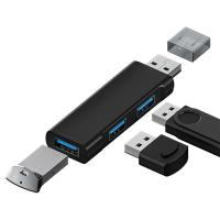 [HOT HAIXWLXKWW 589] ใหม่ไร้สาย USB Hub Extensions Splitter พร้อมเครื่องอ่าน3พอร์ต Extensio Adapter Expander