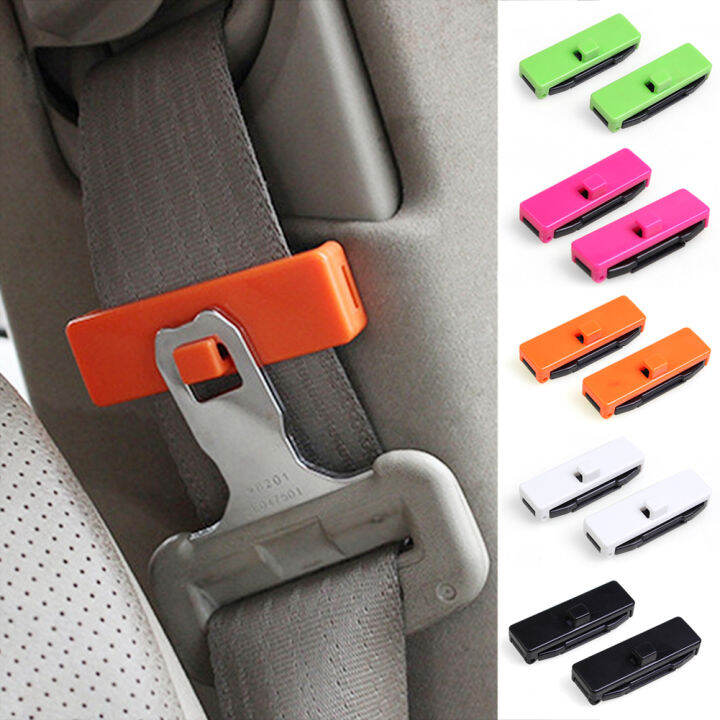 JaneDream 2Pcs Car Safety Belt Clips Auto Seat Belt Buckle Car Styling Safety Stopper Belt Clips