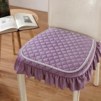 [COD] Detachable and washable simple autumn winter hot style warm thick anti-slip seat cushion European-style chair dining with strap