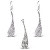 Silver thai 925 STERLING SILVER CRYSTAL FANCY JEWEL SET 925 เงินสเตอร์ลิงคริสตัลแฟนซีชุดอัญมณี