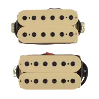 Wired Electric Guitar Humbucker Double Coil Pickup Set Neck Bridge Beige