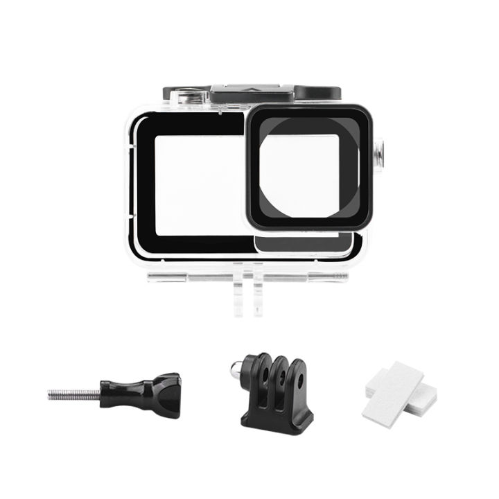 โปร่งใสสำหรับ-dji-action4-3ซองกันน้ำเคสดำน้ำกล้อง40เมตรอุปกรณ์ถ่ายภาพใต้น้ำ