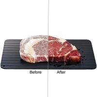 Fast Defrosting Tray for Frozen Meat Thawing Plate with Groove Defrosting Tray Frozen Meat Defrost Food Rapid Safer Kitchen Tool