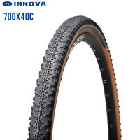 INNOVA PRO จักรยานยาง700C จักรยานถนนยาง700x40C 40-622พอดี29er Mtb กรวดจักรยานสีเหลืองด้านลวดลูกปัดเบา565กรัม