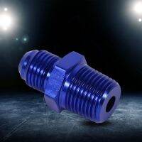 【ลดราคา】【 Stock】Aluminum ชาย Flare AN6 ถึง 3/8 ข้อต่อตรงเอ็นพีทีการใช้น้ำมัน FITTING ADAPTER Male Flare Fitting Adapter BLUE